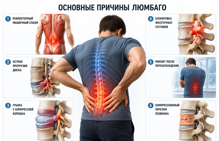 причины люмбаго
